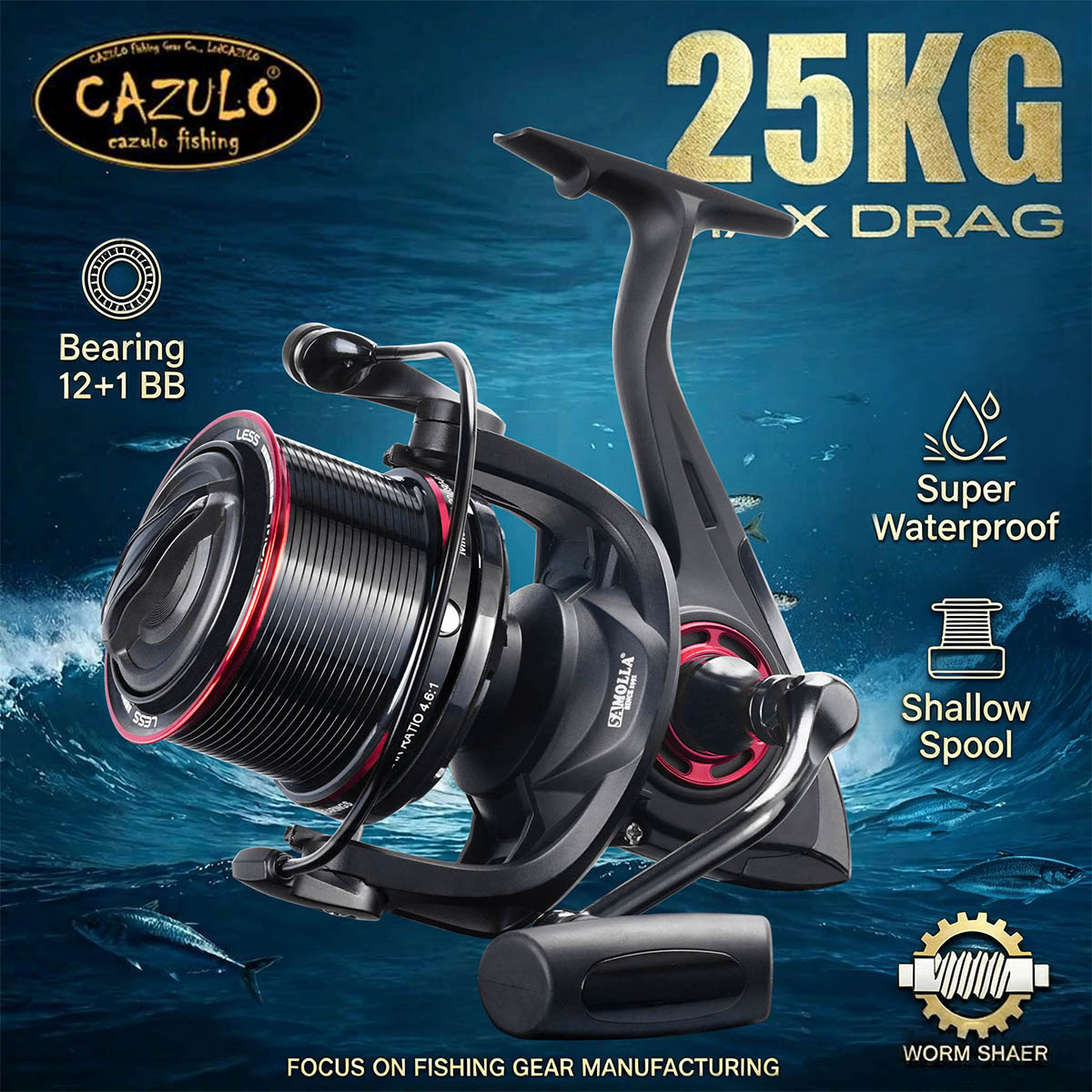 Reel Drag Knob - CAZULO 롱 캐스트 스피닝 릴 (해변